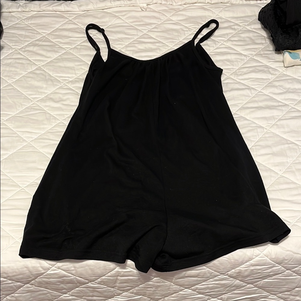 Black Sleeveless Romper